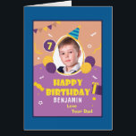 Child Kid Photo Happy Birthday Personalize Card<br><div class="desc">Child Kid Photo Happy Birthday Personalize Card is great to give to your son or daughter for their birthday. Great to make an impression with their Photo and the Balloons on the card. Personalize it with your photo and information.</div>