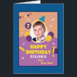 Child Kid Photo Happy Birthday Personalize Card<br><div class="desc">Child Kid Photo Happy Birthday Personalize Card is great to give to your son or daughter for their birthday. Great to make an impression with their Photo and the Balloons on the card. Personalize it with your photo and information.</div>