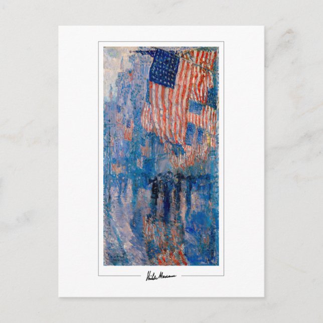 Childe Hassam #106 - Postal Bella Artes (Anverso)