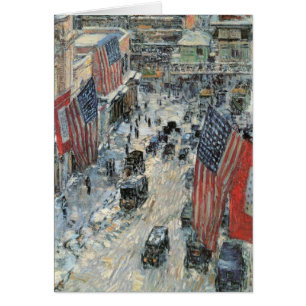 Childe Hassam - banderas el el invierno 1918 de la