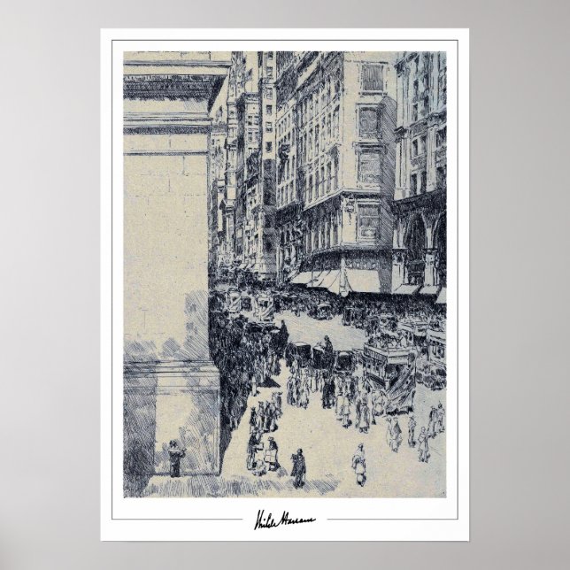 Childe Hassam Zedign cartel de arte #155-2 (Frente)