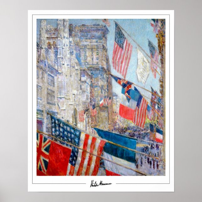 Childe Hassam Zedign cartel de arte #425-2 (Frente)