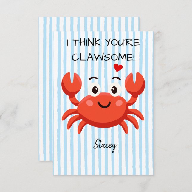Children Valentine "I think you're claw-some" (Anverso / Reverso)