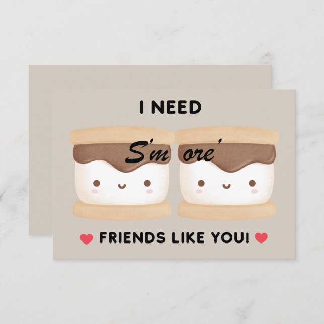Children Valentine "S'more Friends Like You" (Anverso / Reverso)
