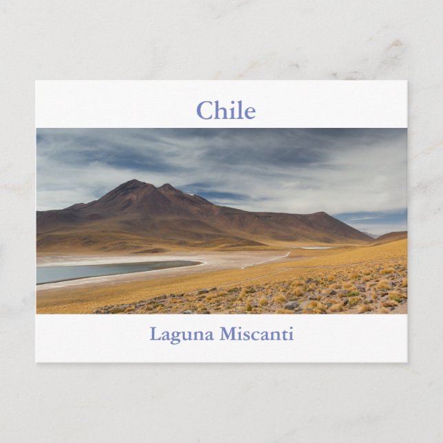Chile - Postal Laguna Miscanti con texto (Anverso)