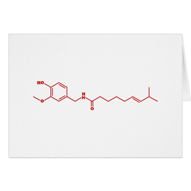 Chili Capsaicin Fórmula Química Molecular (Anverso (Horizontal))