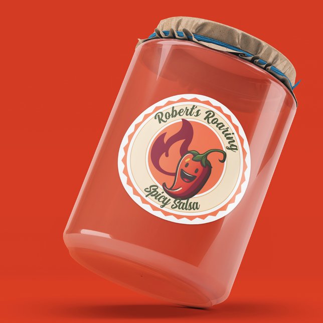 Chili Pepper Spicy Salsa Classic Round Pegatina (Subido por el creador)