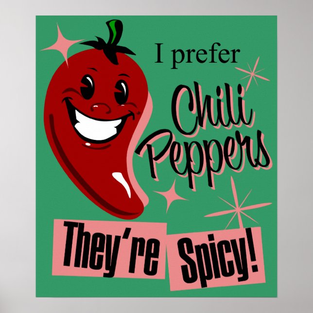 Chili Peppers $24.95 Poster de arte (Frente)