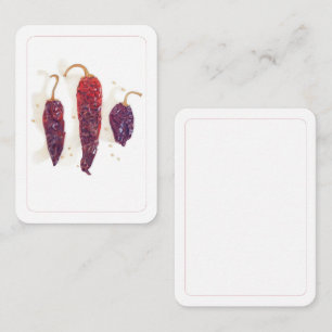 CHILI PEPPERS 2.5x3.5 Tarjeta plana II