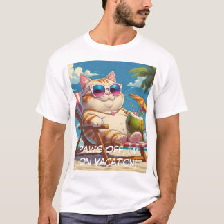 Chill Cat Beach Vibes - Graciosa Camiseta Vacacion