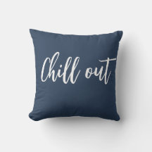 Chill Out Cojín decorativo Indigo Azul Blanco