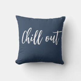 Chill Out Cojín decorativo Indigo Azul Blanco