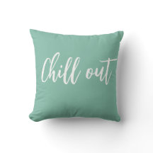 Chill Out Cojín decorativo Mint Green White