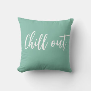 Chill Out Cojín decorativo Mint Green White