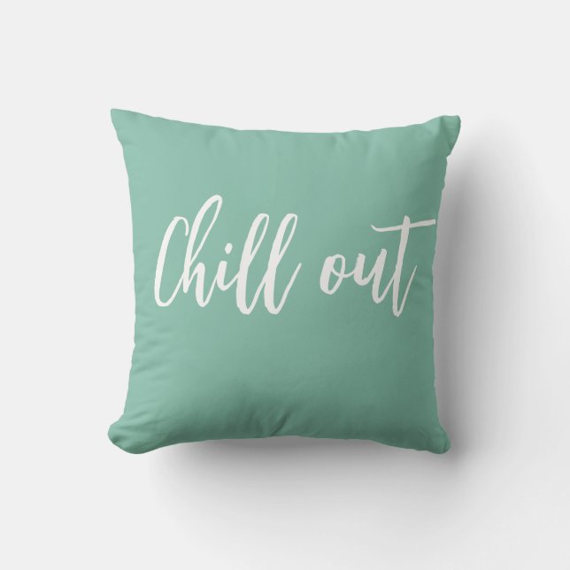 Chill Out Cojín decorativo Mint Green White (Anverso)