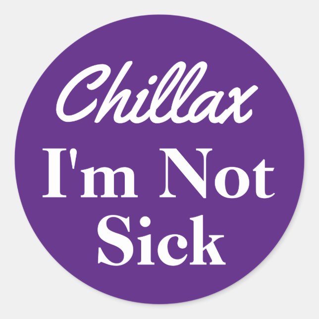 Chillax No soy Pegatinas malvados (Anverso)