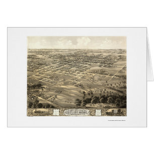 Chillicothe, mapa panorámico del MES - 1869