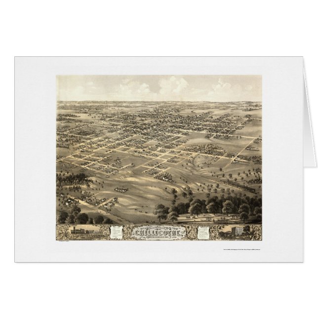 Chillicothe, mapa panorámico del MES - 1869 (Anverso (Horizontal))