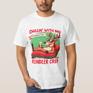 Chillin’ con mi camiseta de la tripulación de reno