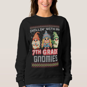 Chillin con mi sétimo grado Gnomies Ugly Sweater C