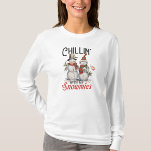 Chillin con mis camisetas para mujeres de Long Sle