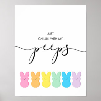Chillin Con Mis Peeps Pastel Arte De Pascua