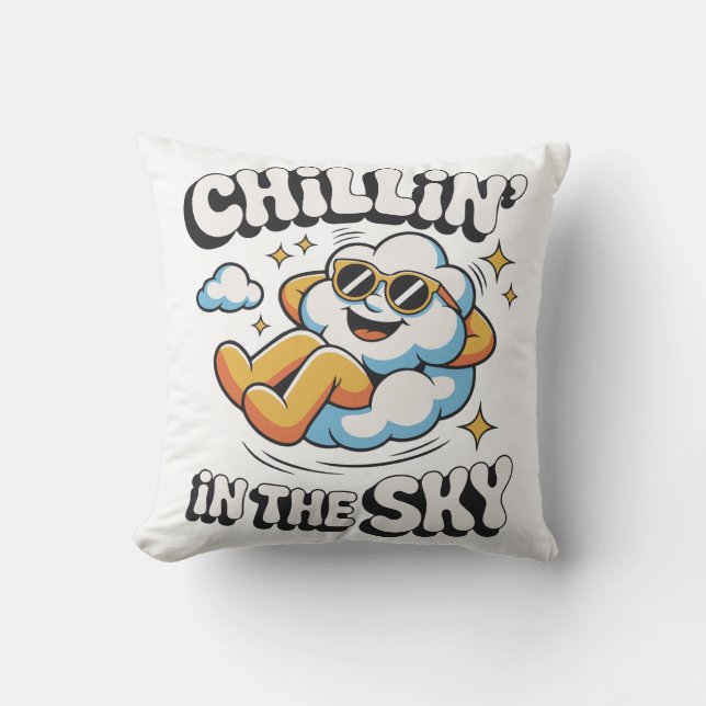 Chillin' en la nube decorativa del cielo almohada (Anverso)