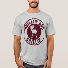 Chillin' Y Grillin' BBQ Chef Cocinero Camiseta