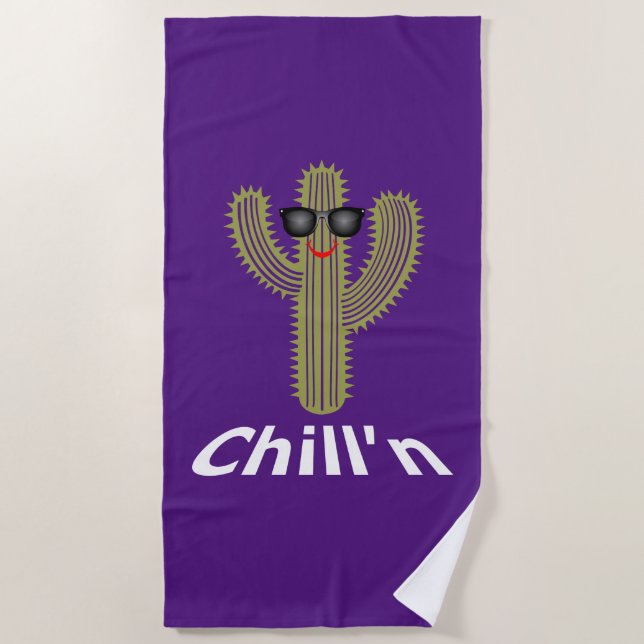 Chill'n Cactus Design - Toalla de playa (Anverso)