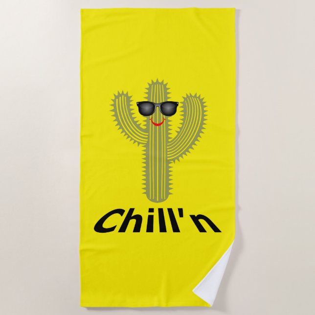 Chill'n Cactus Design - Toalla de playa (Anverso)