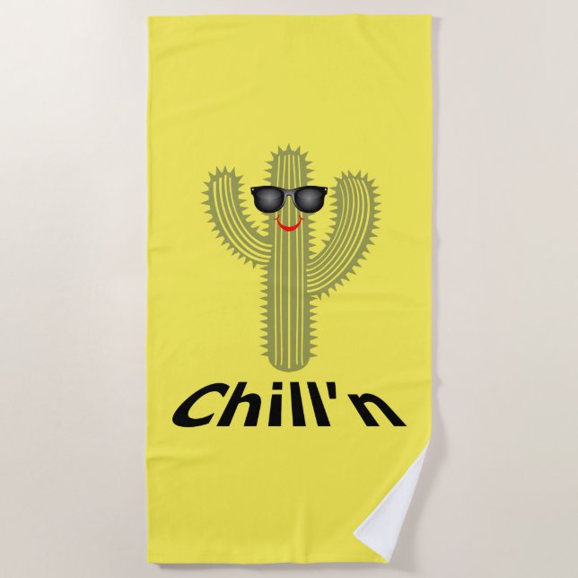 Chill'n Cactus Design - Toalla de playa (Anverso)