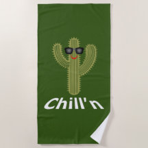 Chill'n Cactus Design - Toalla de playa