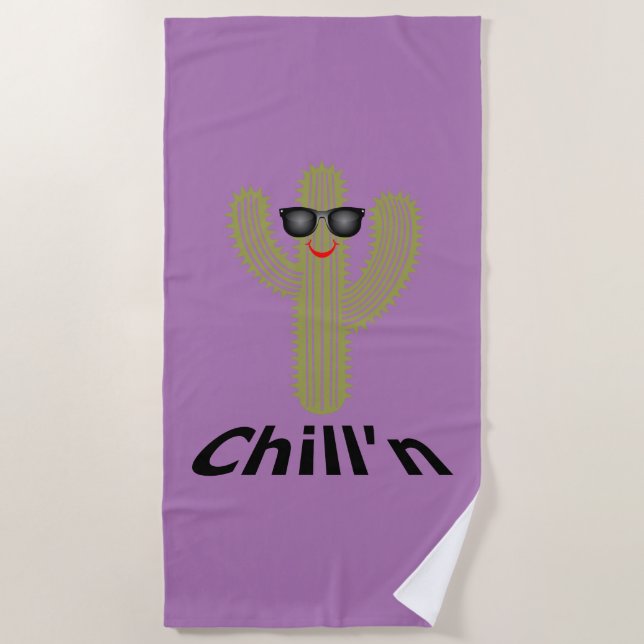 Chill'n Cactus Design - Toalla de playa (Anverso)