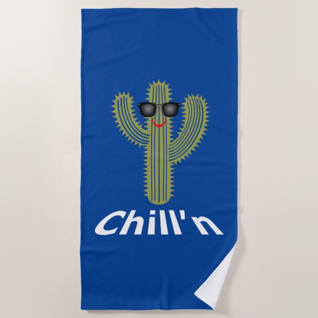 Chill'n Cactus Design - Toalla de playa (Anverso)