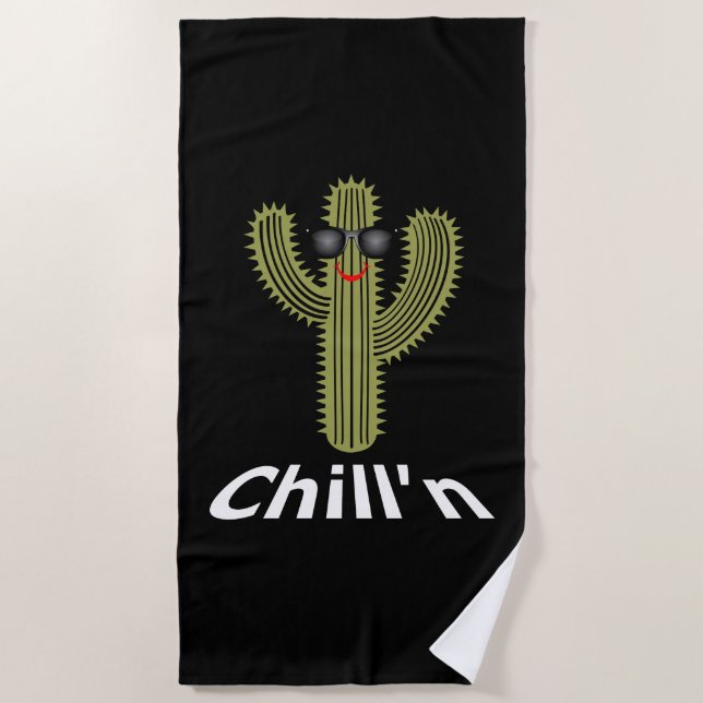 Chill'n Cactus Design - Toalla de playa (Anverso)