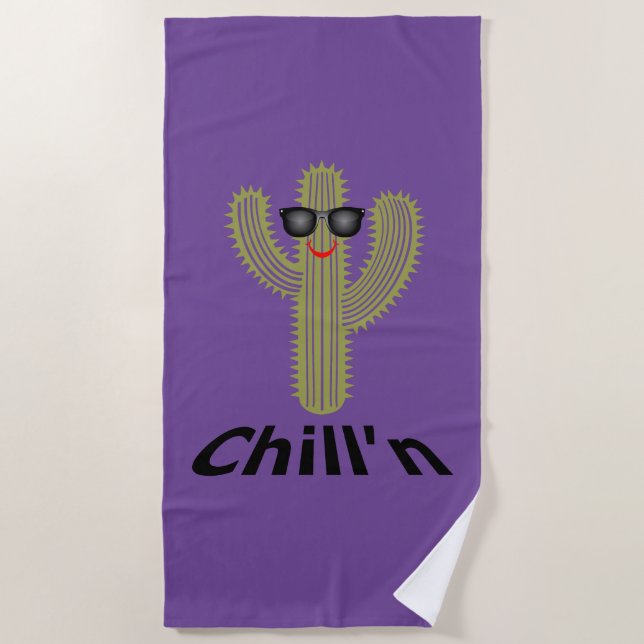 Chill'n Cactus Design - Toalla de playa (Anverso)
