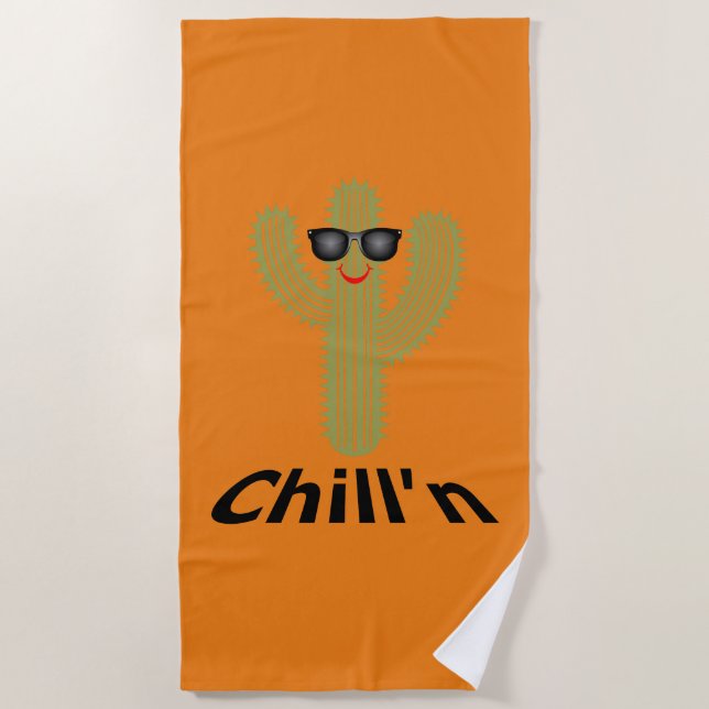 Chill'n Cactus Design - Toalla de playa (Anverso)