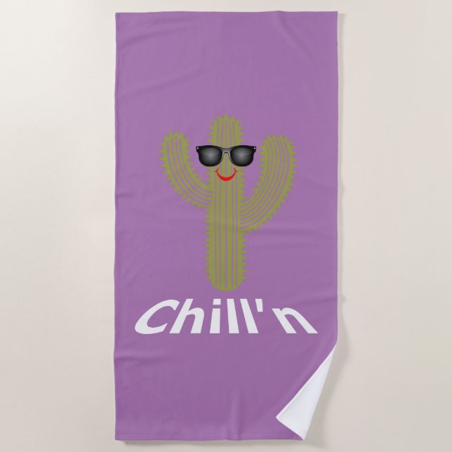 Chill'n Cactus Design - Toalla de playa (Anverso)