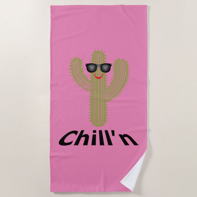 Chill'n Cactus Design - Toalla de playa (Anverso)