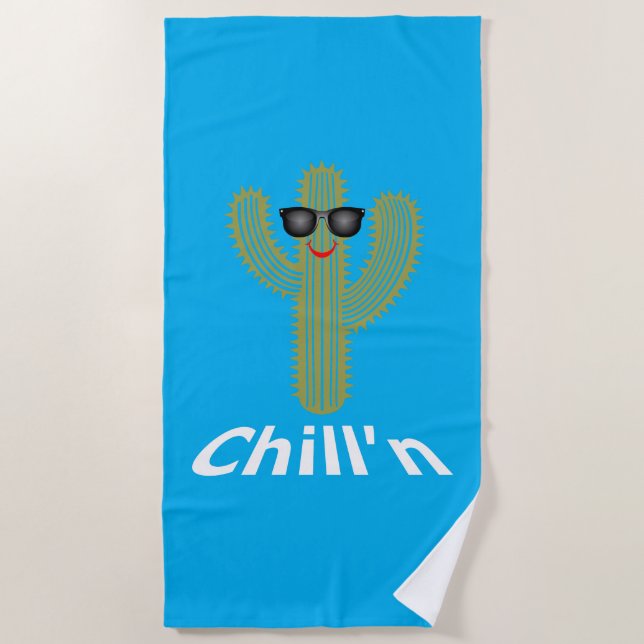 Chill'n Cactus Design - Toalla de playa (Anverso)