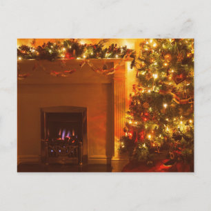 Chimenea de árbol de Navidad vintage