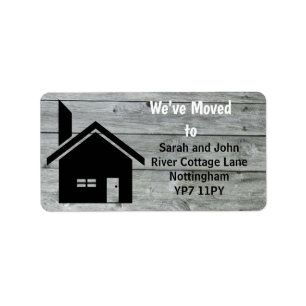 Chimenea de granero rústica Hemos movido etiqueta