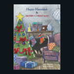 Chimenea de Navidades con tarjeta de vacaciones Me<br><div class="desc">Una hermosa acuarela, tarjeta de vacaciones para las familias que celebran Hanukkah y los Navidades. Vector de color de agua creado por freepik - www.freepik.com). () La tarjeta es fácil de personalizar con su redacción, fuente, color de fuente, opciones de forma de papel y elección de seis tipos de papel.()...</div>