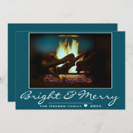 Chimenea Rústica Madera de Fuego Acogedora Tarjeta