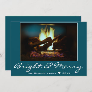 Chimenea Rústica Madera de Fuego Acogedora Tarjeta
