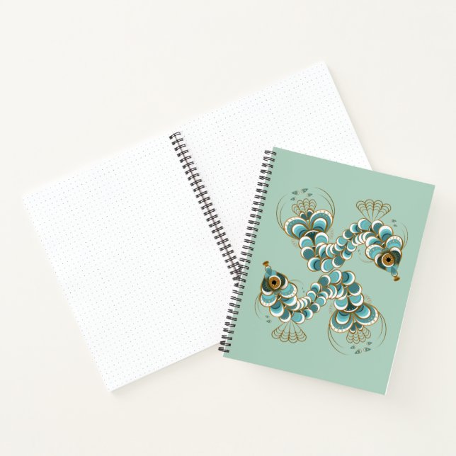 Chimera - Cuaderno de caballito de mar de pavo rea (Interior)