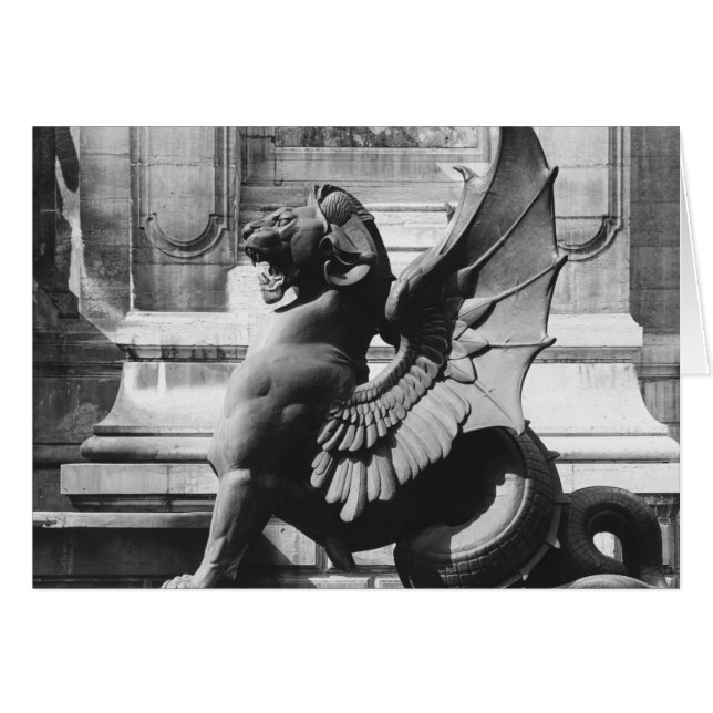Chimera de la fuente de St. Michel, París (Anverso (Horizontal))