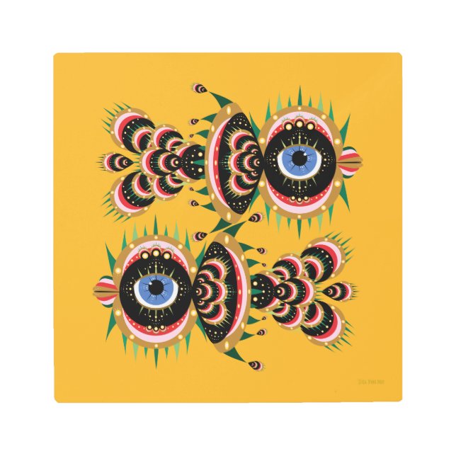 Chimera - Pájaro Pescado Impresión Metalizado 12x1 (Anverso)