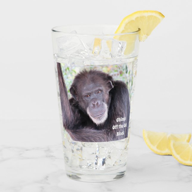 Chimpancé contra el Tumbler de Bloque Antiguo / Vi (Reverso (hielo))