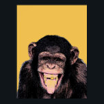 Chimpancé de arte pop - Tonga pegada fuera<br><div class="desc">Computadora digital Arte animal - Arte pop universitario - Imágenes de computadores animales salvajes</div>
